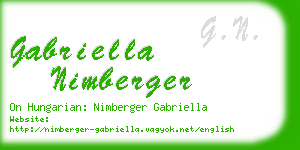 gabriella nimberger business card